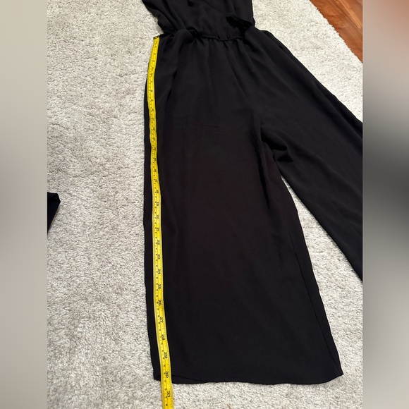 Monk & Lou - Cropped Wide Leg Jumpsuit Romper - Size Small - Black - Picture 6 of 7